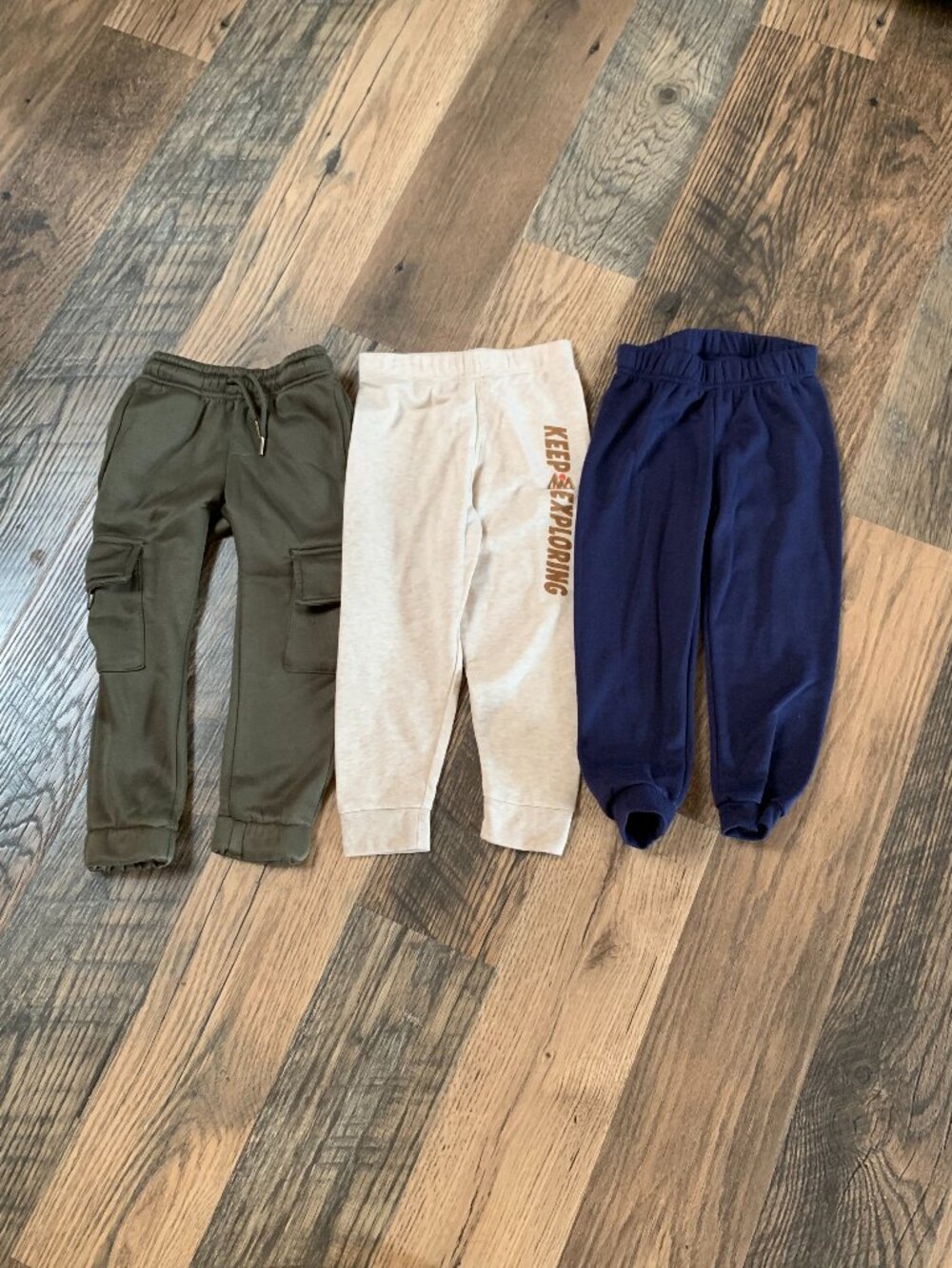 Set of 3 Pants size 4T Green Public Record Pants-Blue Bluey Brand-Tan Garanimals
